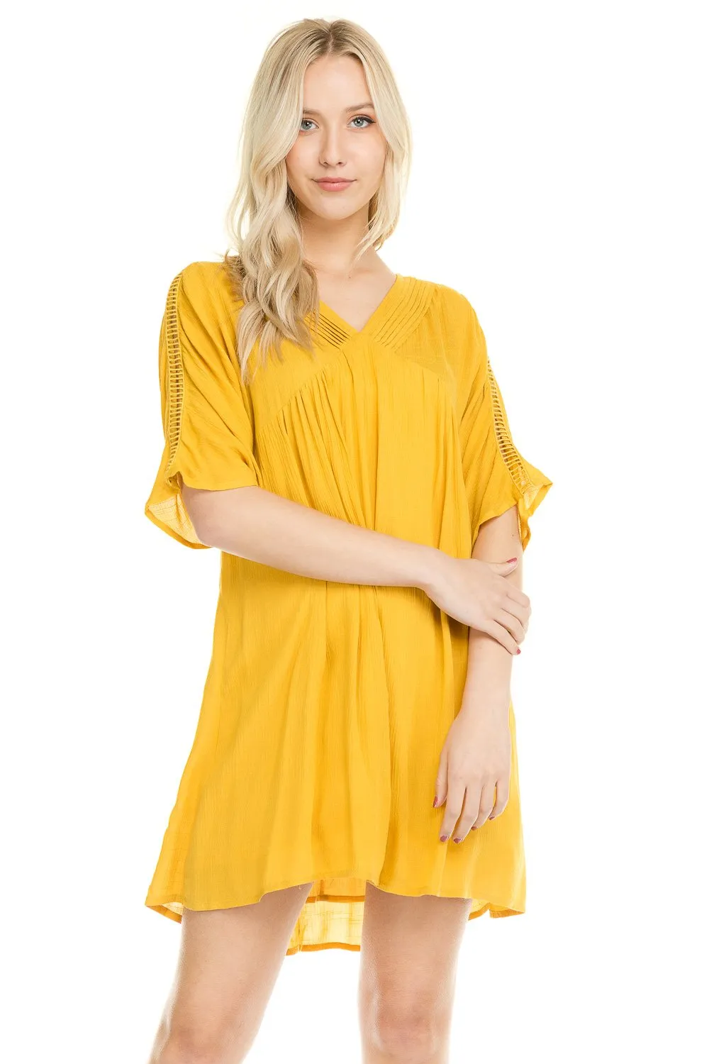 Women's V-Neck Loose Fit T-Shirt Dress